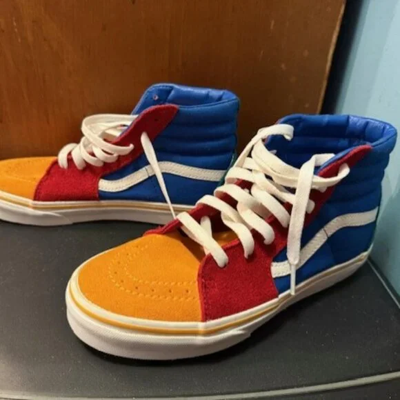 NWOT- Retro Vans Sk8-Hi colorblock suede multicolor – Unisex - 5Y / WM6.5 - RARE - Picture 10 of 16